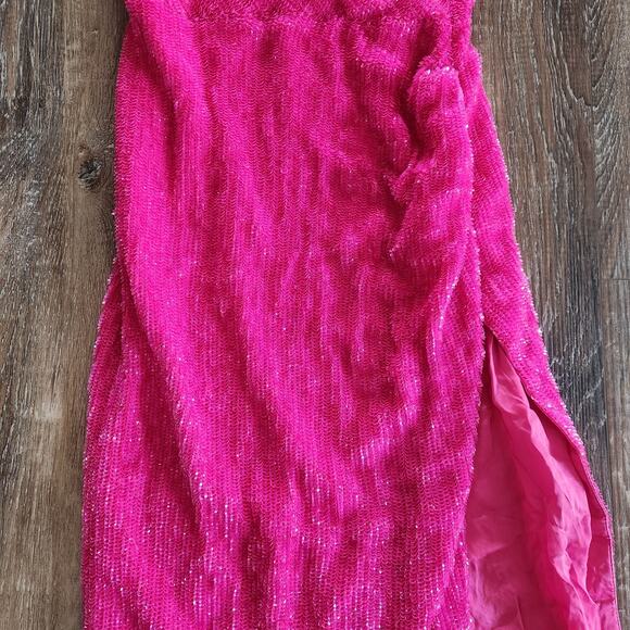 Retrofete Katya Maxi Sequin Dress in Hot Pink Size Small Sleeveless NWT - Picture 4 of 12